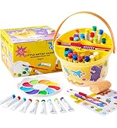 Jar Melo Kids Tempera Painting Set, Washable Paint Set for Kids Ages 4-8, Safe and Non-Toxic Mess...