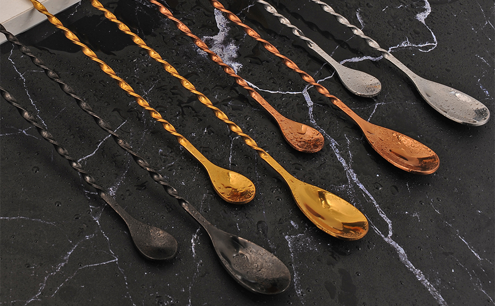 bar spoon long stirring spoon cocktail spoon spiral spoon bartending spoon