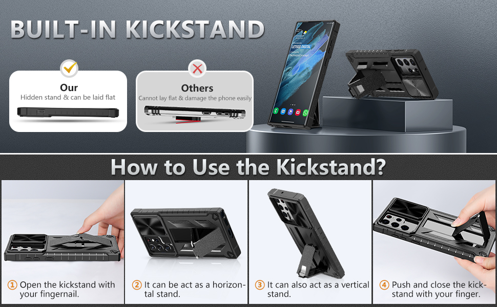Samsung Galaxy S22 Ultra Case With Built-in Kicstand
