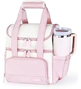 HOEMSPON Double Layer Insulated Lunch Bag for Women Leakproof Cooler Tote with Cup Holder Shoulde...