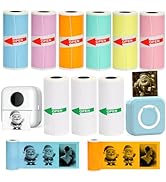 SZMILAIDUO 9 Rolls Thermal Sticker Paper for Mini Printer,Self-Adhesive Paper 57 * 25mm,3 Rolls o...