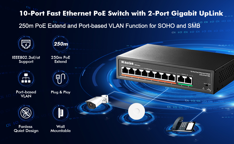 10 port poe switch