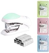 NEBURORA Mini Effortless Desktop Staplers with 400 Standard 26/6 Staples, 2-24 Sheet Capacity, In...