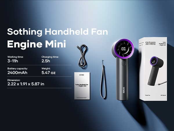 Sothing Engine Mini Portable Handhand Fan