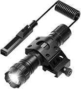 Feyachi Tactical Flashlight, 1200 Lumens Small Flashlight, with Offset Mount & Pressure Switch, 2...