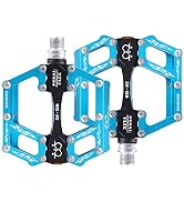 TXJ Sports Mountain Bike Pedals Sealed Bearing Non-Slip Aluminium Alloy Bicycle Pedals for BMX MT...