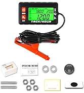 Yooreal Digital Hours Meter Tachometer,with Clips Backlight,Waterproof for Lawn Mower Log Splitte...