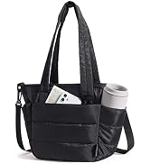 BAGSMART Lunch Bag Women Small Insulated Tote with Lunch Compartment Quilted Lightweight Puffy To...