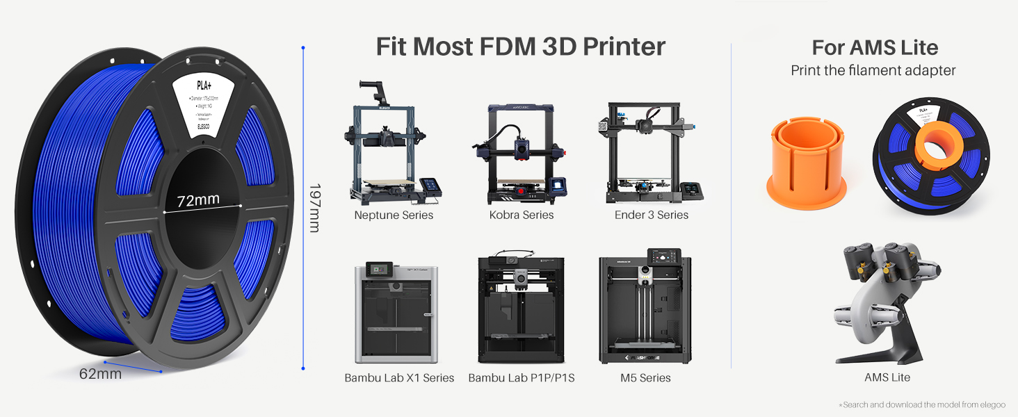 fit for most 1.75mm FDM 3d printers