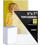 HYARUAT 5x7 Toploader - Clear Rigid Photo Protectors for Your Precious Memories - Durable Hard Pl...