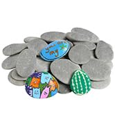 Simetufy 15 Pcs Rocks for Painting, River Rocks to Paint, 2"-3" Flat Painting Rocks, Smooth Rocks...