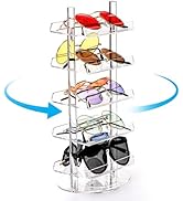 Pumtus 5 Tier Rotating Eyeglass Holder Stand, 10 Slot Acrylic Sunglasses Storage Riser, Clear Eye...