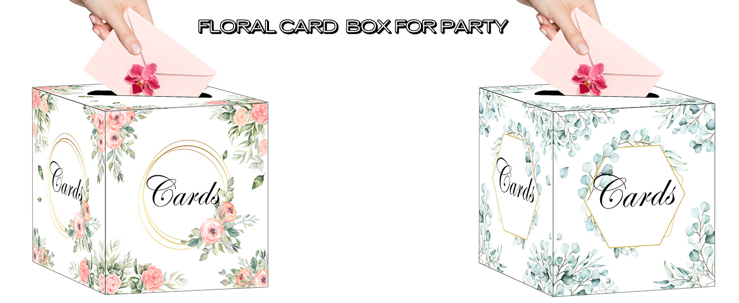 floral card box for party gift card holder box for wedding cards box for cards boxes pink card box