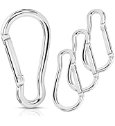 REERON Flag Pole Ring Carabiner Clip Spring Snap Hook, 4 Pcs Replacement Clips Hooks Flagpole Har...