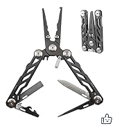 Multitool Pocket Fishing Pliers Foldable Stainless Steel Titanium Hook Remover Saltwater Split Ring
