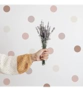 Boho Polka Dot Wall Decals Pink Dots Wall Sticker for Kids Baby Girls Living Room Bedroom Playroo...