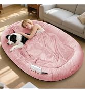 IVY&LANE Human Dog Bed for Adult,Human-Sized Dog Bed for People Giant Bean Bag 71"x45"x14",Washab...