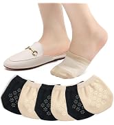 Women's Toe Socks for Mules, Half Socks for Women Toe Toppers Liner No Show Toe Covers 4/6 Pairs