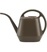Fasmov Plastic Watering Can, 1-Gallon, Deep Gray