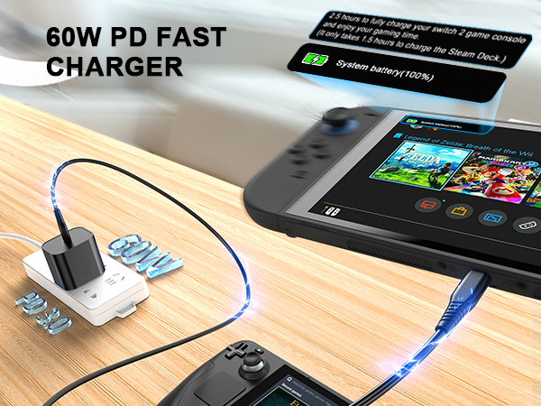nintendo switch 2 charger steam deck charger nintendo switch charger