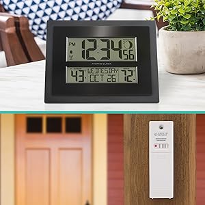 Lacrosse, la crosse, 513-75624-INT, atomic, clock, weather, forecast, digital, temperature, time