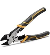 Fancytool Multi-Function Diagonal Pliers, 8-inch 4-in-1 Cr-V Steel Heavy Duty Side-Cutting Pliers...