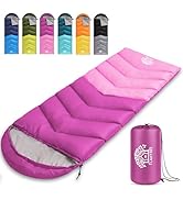 Flantree Sleeping Bags for Adults & Kids for Camping Hiking Trips Warm Cool Weather, Lightweight ...