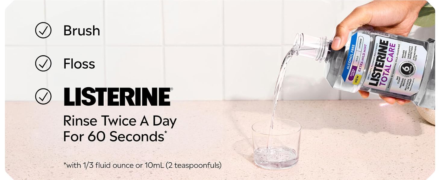 Brush, floss, Listerine