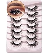 Onlyall Lashes Mink False Eyelashes Natural Wispy Lashes Soft Faux Mink Lashes Fluffy False Lashe...