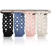 Slim Silicone Bands Compatible with Apple Watch Band 40mm 44mm 38mm 41mm 42mm 45mm 49mm Women,Bre...