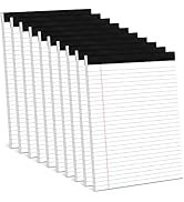 Note Pads 8.5 x 11 Inch, 10 Pack, Legal Pads 8.5 x 11, 30 Sheets Each, Wide/Legal Ruled, White Li...