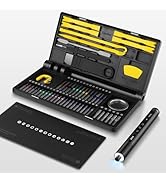 Small screwdriver set,71 in 1 electric screwdriver cordless with LED light,5 torque settings,MAX ...