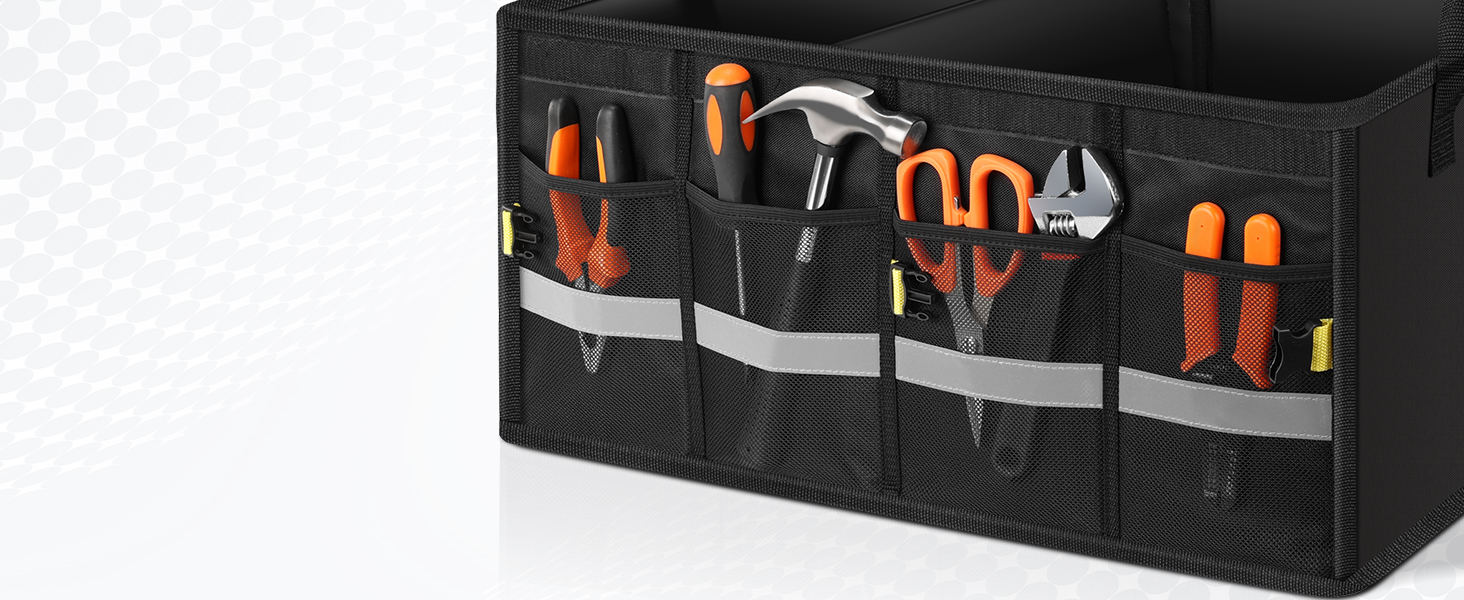 4 mesh side pockets for neat organization