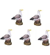 WLSuDHoncc 5Pcs Sea Bird Seagull Stand Stump Miniature Fairy Garden Home Houses Decoration Craft ...