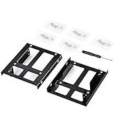 ELUTENG Double-Deck HDD SSD Mounting Bracket 2Pack 2.5" to 3.5" Hard Drive Adapter SSD Bracket Me...