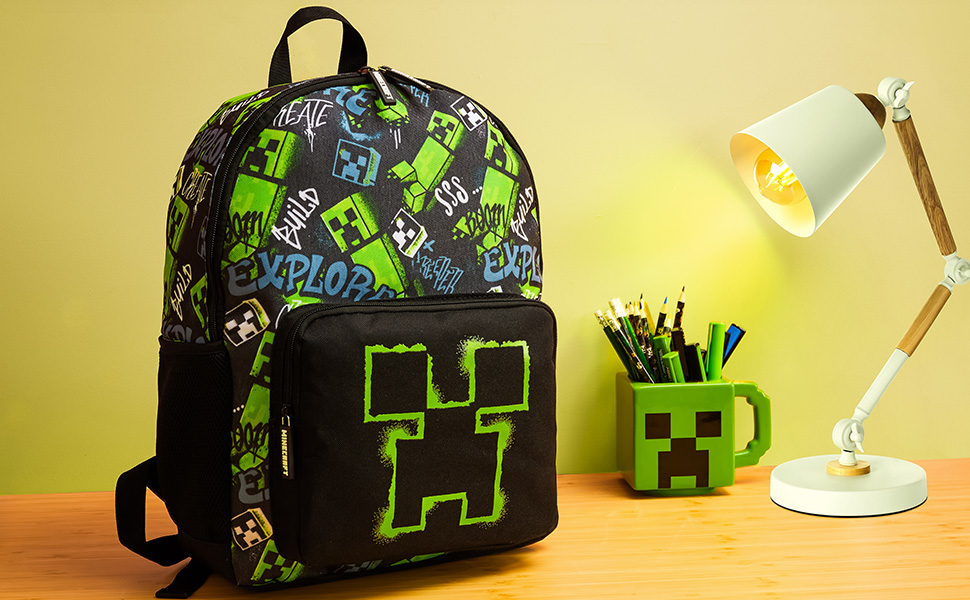 Minecraft Backpacks for Kids Creeper Boy