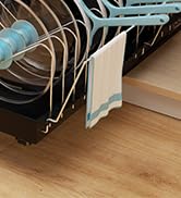 Golener Pots and Pans Organizer Under Cabinet - 22" Deep Expandable Pot Organizers inside Cabinet...
