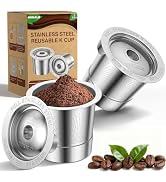 Reusable K Cups for Keurig: Full Stainless Steel Refillable K Cups, Reusable Coffee Filter for Ke...