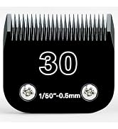 30 Detachable Dog Grooming Clipper Replacement Blades,Compatible with Andis Cut Length 1/50"(0.5m...