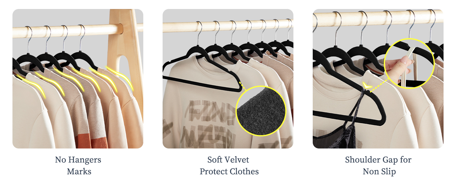 non slip velvet hangers