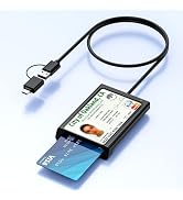 Smart Card Reader with NFC, USB A/C CAC Reader Military DOD Common Access ID Bank Chip Card Reade...