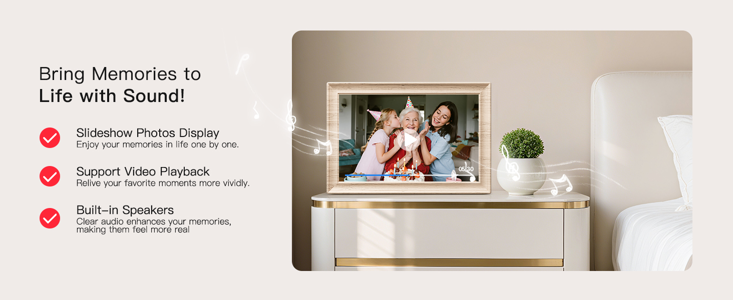 frameo digital frame wifi picture photo video share moment from phone