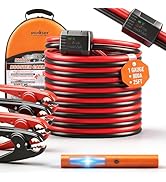HORUSDY 25FT Jumper Cables, 1-Gauge 800A Heavy Duty Jumper Battery Cables 25 Ft Booster Jump Star...