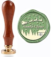 Yolakis Santa Claus Wax Seal Stamp - Air Mail Christmas Wax Seal Great for Invitation Cards, Enve...