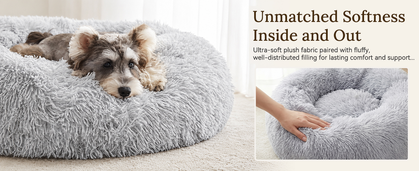 plush dog bed PC A+ 3-1
