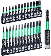 GRENPRO Torx Bit Set Star Screwdriver Set 27pcs (T7-T40), S2 Security Torx Bit Set, Tamper Proof ...
