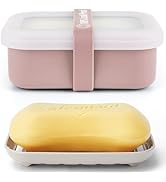 Compact Leakproof Travel Soap Case with Lid & Silicone Strap - Portable Draining Soap Bar Holder ...