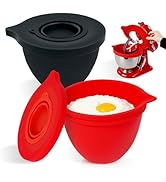 2 Pack Silicone Bowl Liners Compatible with 4.5-5 Quart KitchenAid Tilt-Head Stand Mixers, Thicke...