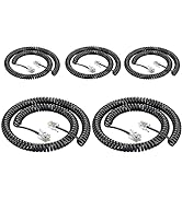 Ubramac Telephone Handset Cord,Coiled Wire 5 Pack 8Ft Uncoiled / 1.4Ft Coiled Landline Phone Hand...