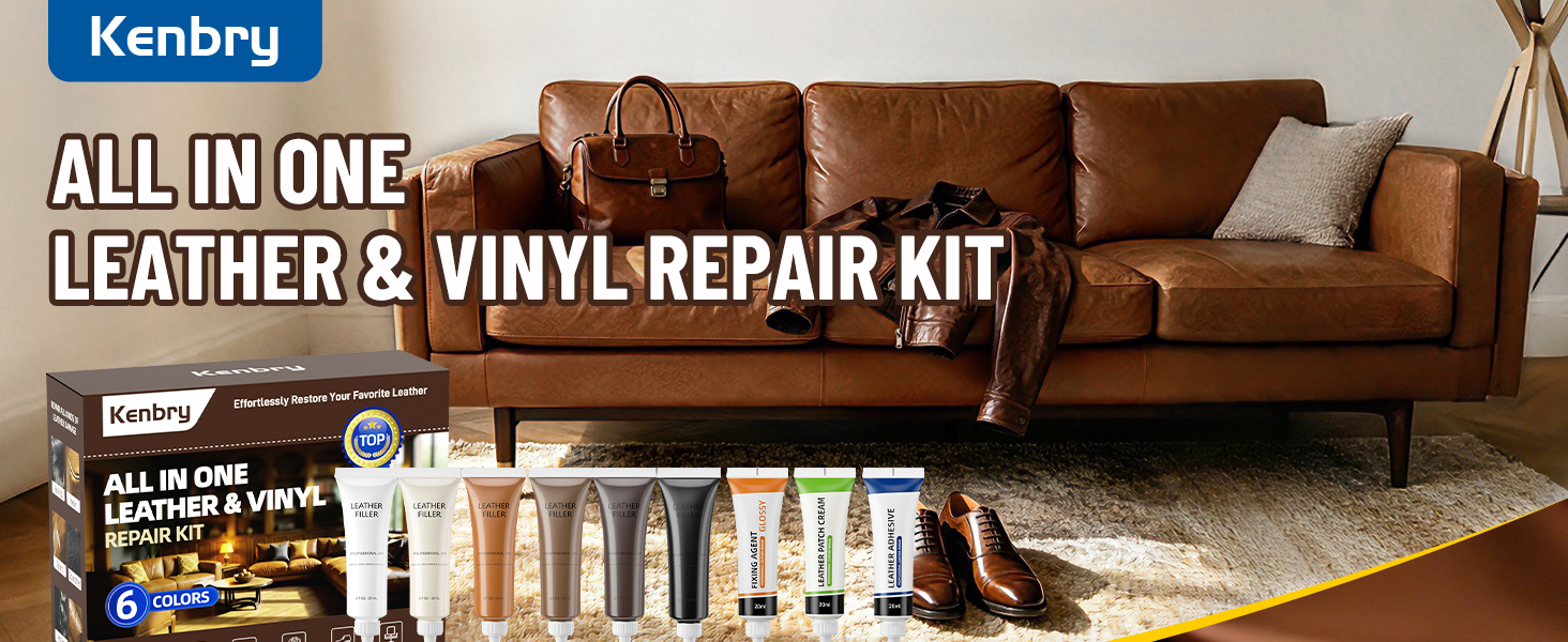 Kenbry ALL IN ONE LEATHER & VINYL REPAIR KIT